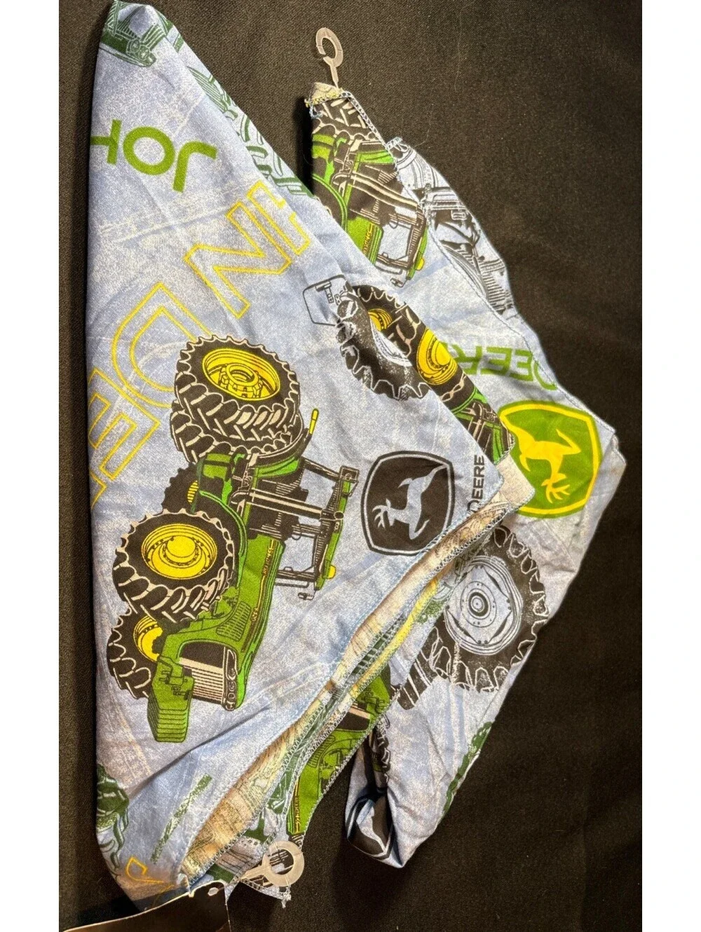 Lot 2 NEW NOS Vintage John Deere Bandana Handkerchief Denim Color USA 21” X 21”